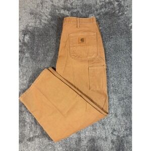 Carhartt B11 BRN Work Pants Relaxed Fit Canvas Brown Tan Men Size 36x30